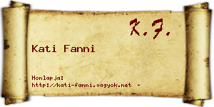 Kati Fanni névjegykártya