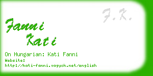 fanni kati business card